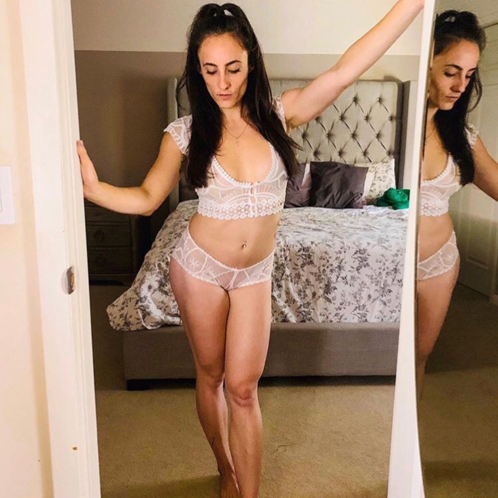 White lace two piece